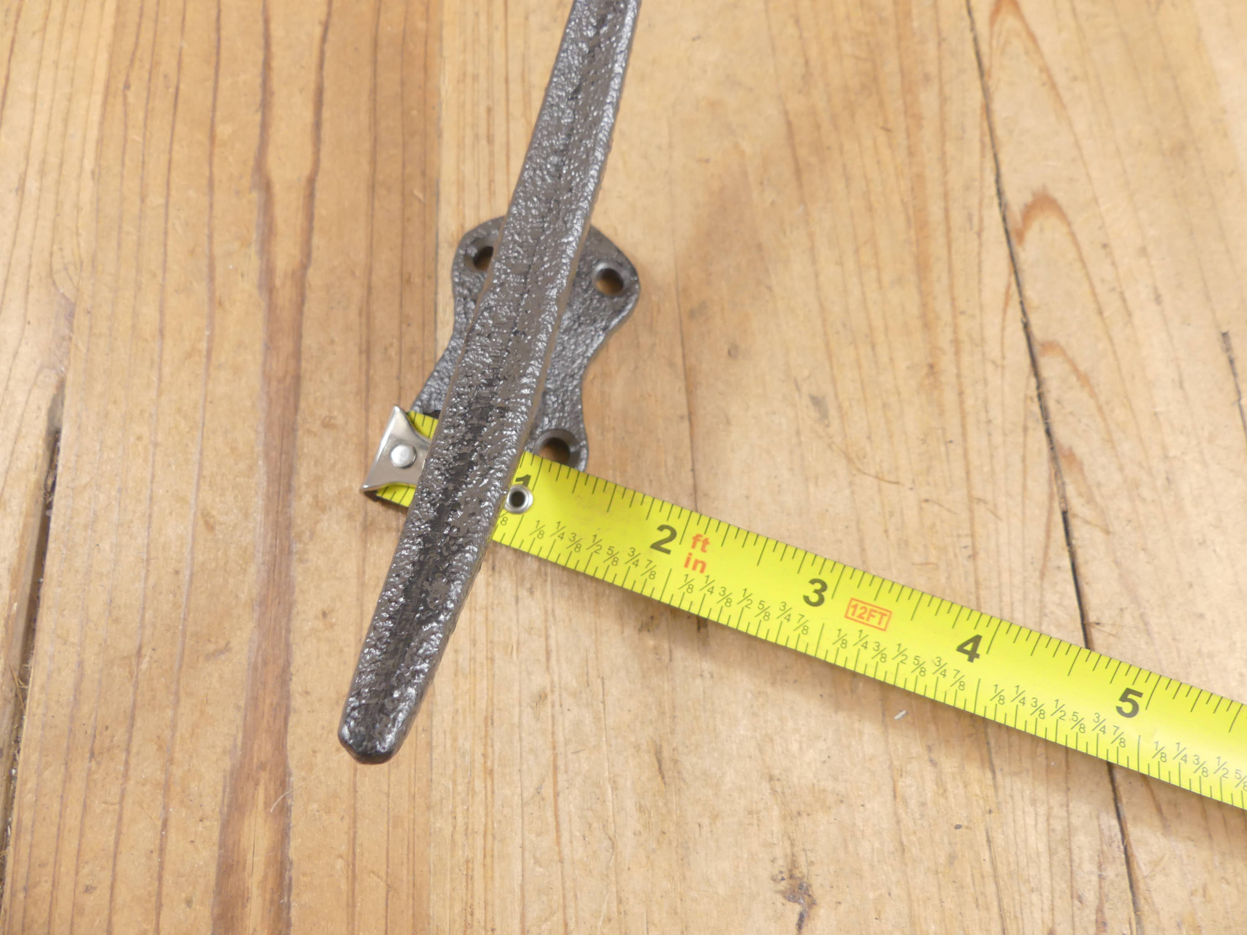 Midwest Craft House - Vente Poignée/bouton - Crochet à taquet rustique, poignée de tiroir/attache de bateau, 5 pouces de long4