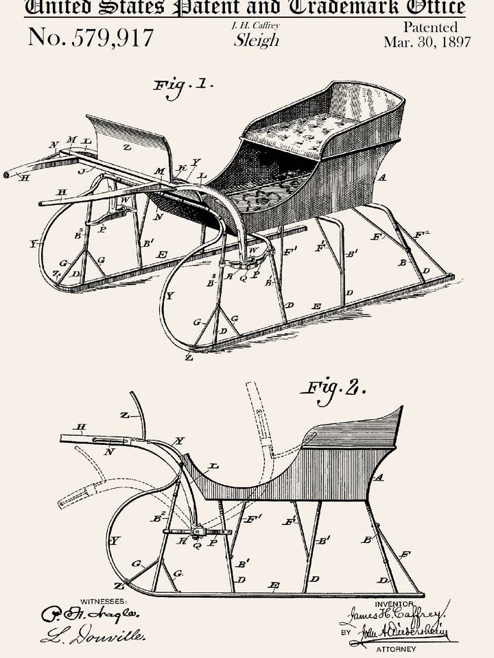 Sleigh Everyday Greeting Card for wholesale by PATENT PRESS GREETING CARDS