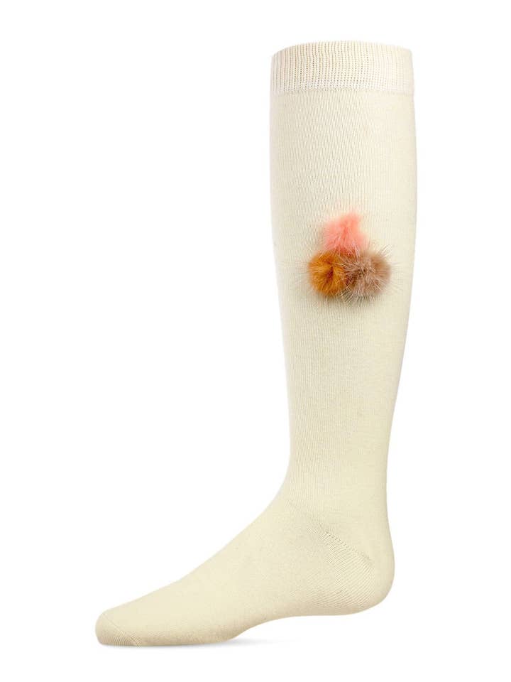 Infinity Classics International Inc. - Wholesale Socks - Kids - MeMoi Fuzzy and Fun Girls Pompom Knee Socks3