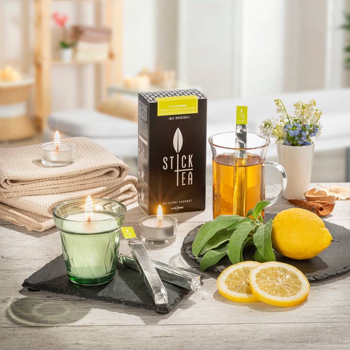 STICK TEA - BO s.r.l. - Wholesale Health/Detox Tea - Stick Tea "CANARINO"- INFUSE WITH LEMON AND SAGE 12 stick