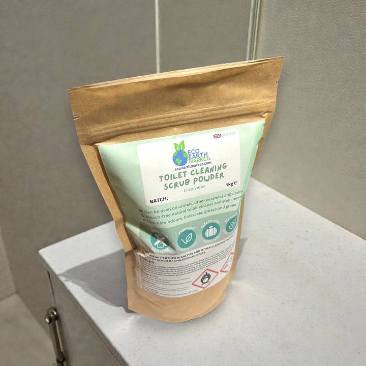 Eco Earth Market - Wholesale Toilet Cleaner - Eucalyptus Toilet Cleaning Scrub Powder 1kg3