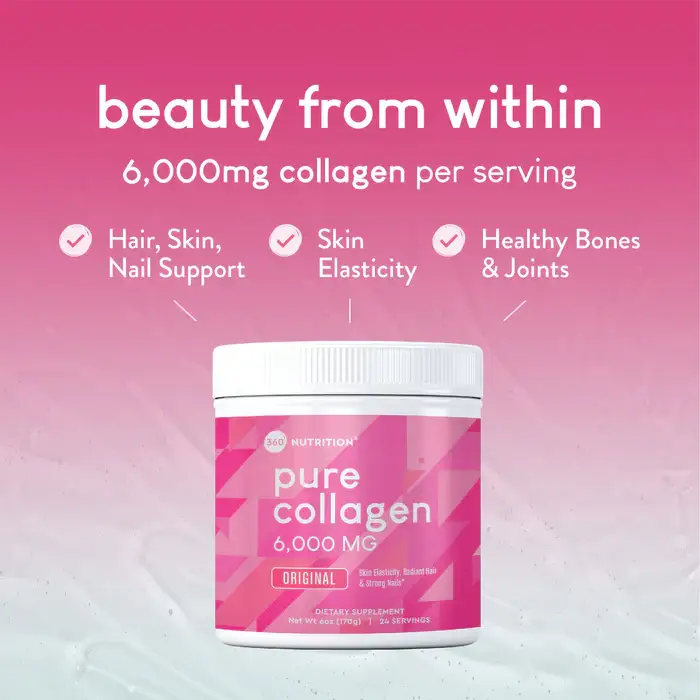 360 Nutriton - Wholesale Protein/Superfood Powder - Pure Collagen 6 oz2