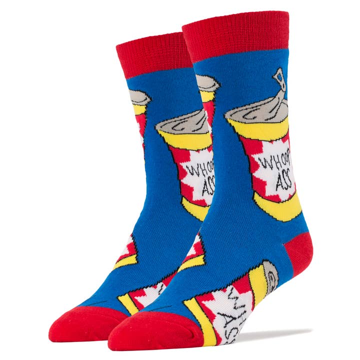 Whoop Ass | Men's Cotton Crew Funny Socks for wholesale by Oooh Yeah/Sock It Up/Oooh Geez Slippers