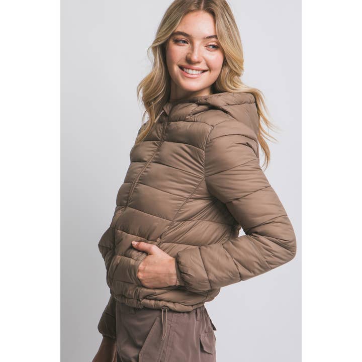 Style Up - Wholesale Puffer Jacket - Women's - Hooded Packable Puffer Jacket with Pouch2