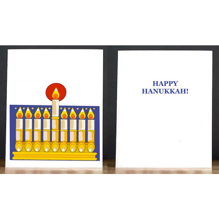 Hanukkah: A Geometric Hanukkiah for wholesale by Cards by Charlot