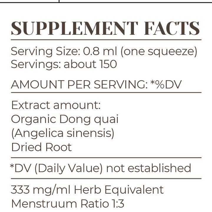 Garden Organics – wholesale Tinktur – Dong Quai tinktur3