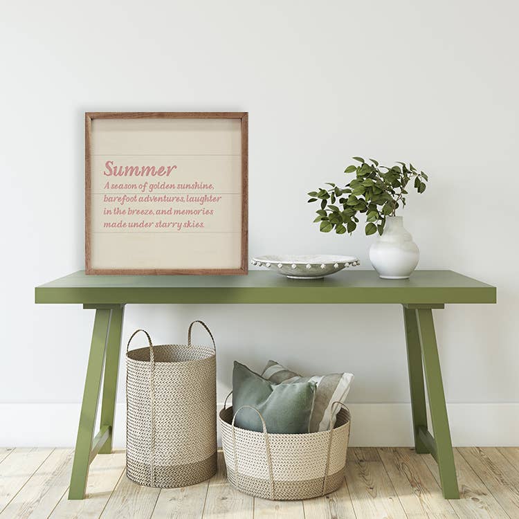 Kendrick Home - Wholesale Wood Wall Art - Summer Definition Pink1