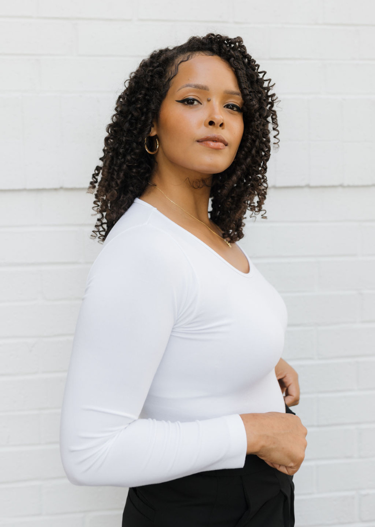 ELIETIAN - Vente Haut en maille – femme - Manches longues réversibles - Coupe incurvée0