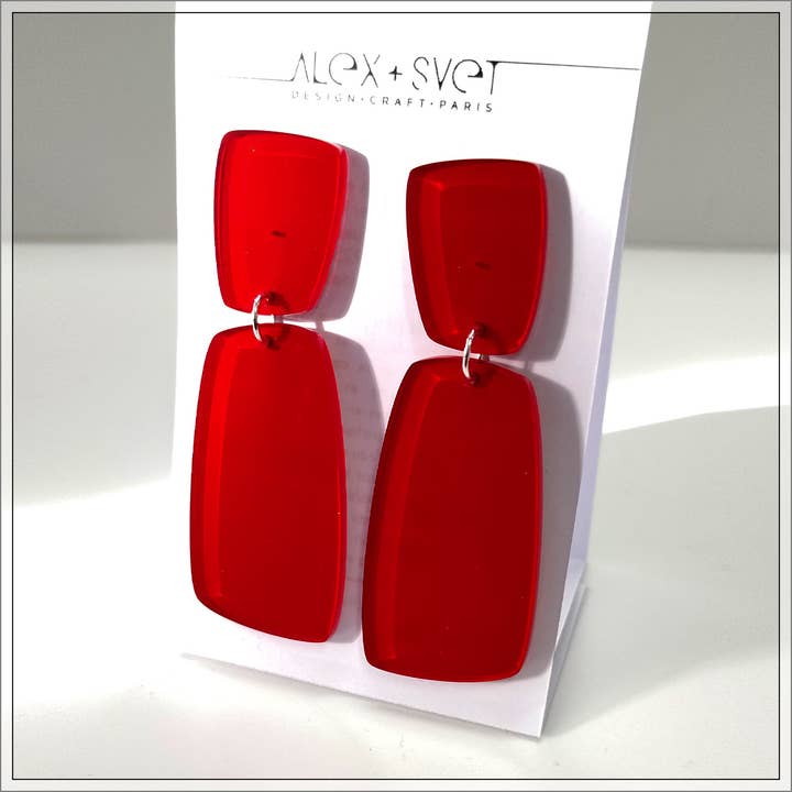 BINTOU LG acrylic earrings LUSH GLOW line for wholesale by ALEX+SVET