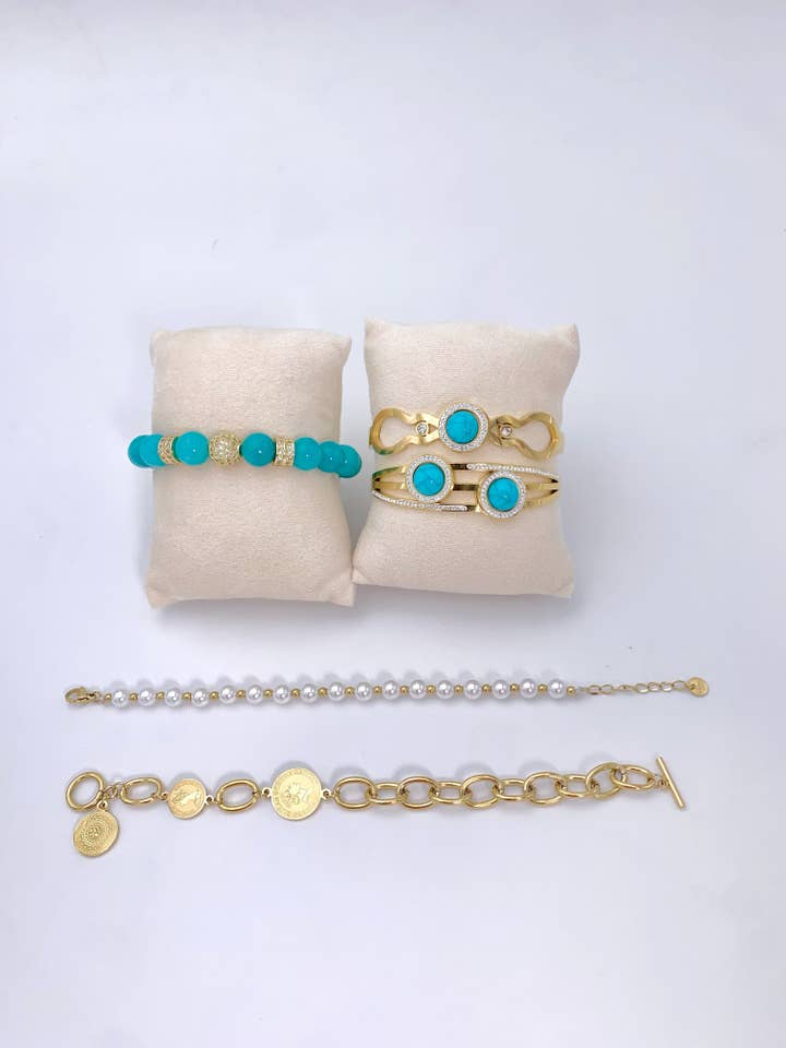 Set de bracelets en acier inoxydable SET56 pour la vente par BYREN | ÉLINE L'ATELIER