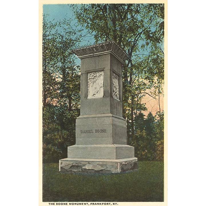 Tarjeta postal KY-55 Monumento a Daniel Boone, Frankfort para venta al por mayor de Found Image Press