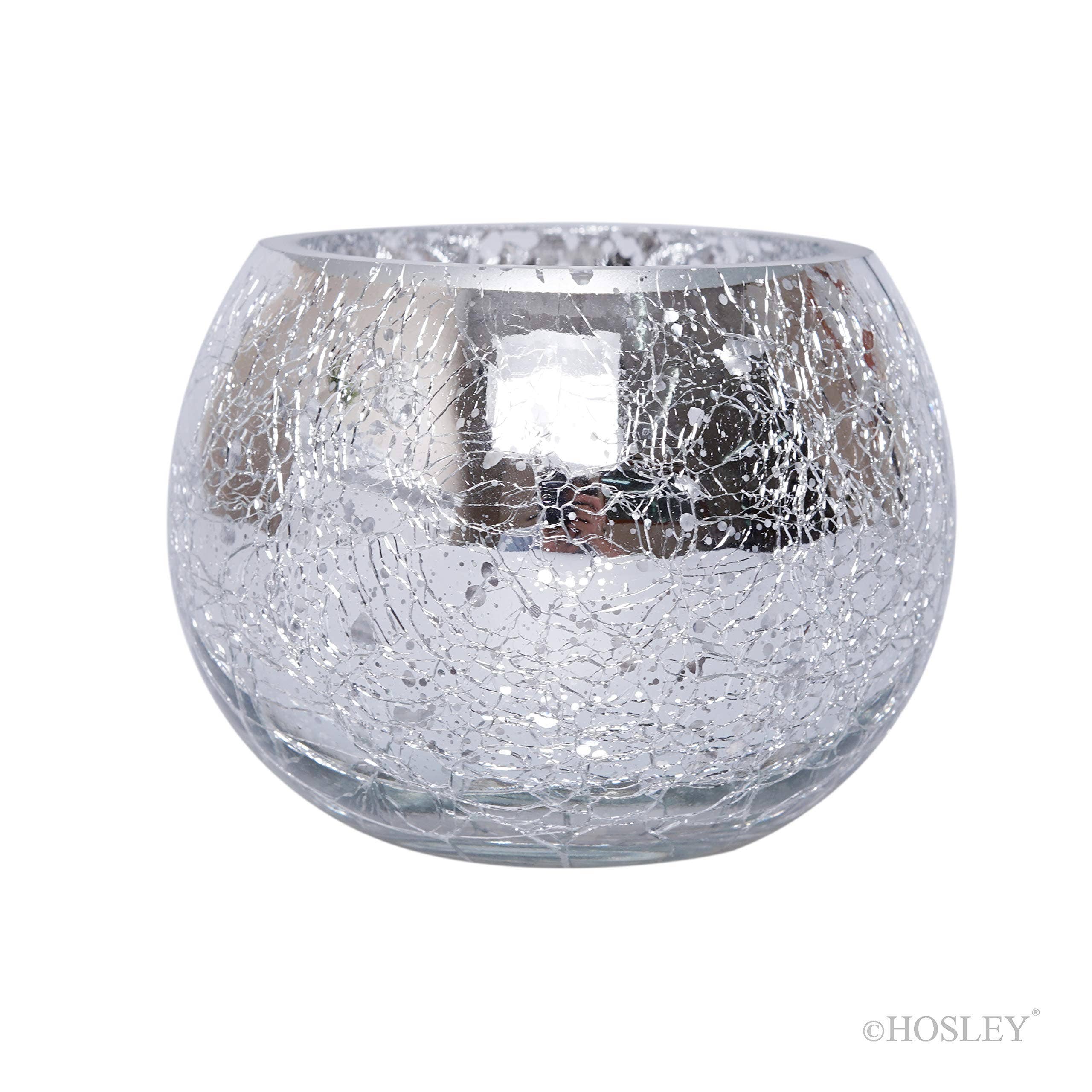 Hosley - Vente Bougeoirs - Bougeoir Hosley® S-6 en verre craquelé de 3,94 pouces D2