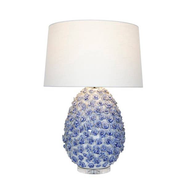 Hand-Made Blue & White Coastal Ceramic Table Lamp for wholesale by Continental Home
