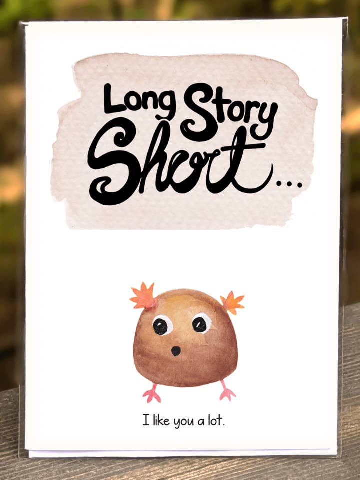 Affection - Pour faire court, je t'aime bien - Carte Monstre Copain pour la vente par See Your Joy PDX