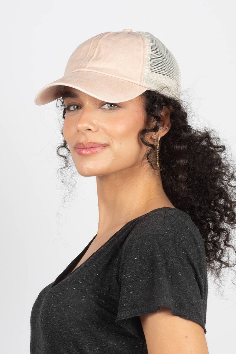David And Young - Wholesale Baseball Cap - Women's - ACAPM306 - Pigment Washed Mesh Back Baseball Cap4
