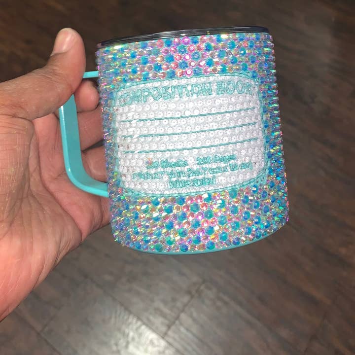 Gobelet Teal Composition 14oz pour la vente par Dukes Designs & Creations