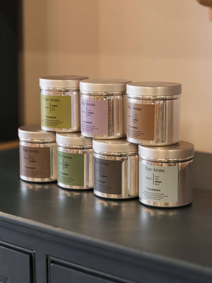 Pure Aroma All Natural Candle Range for wholesale by Purbeck Candles