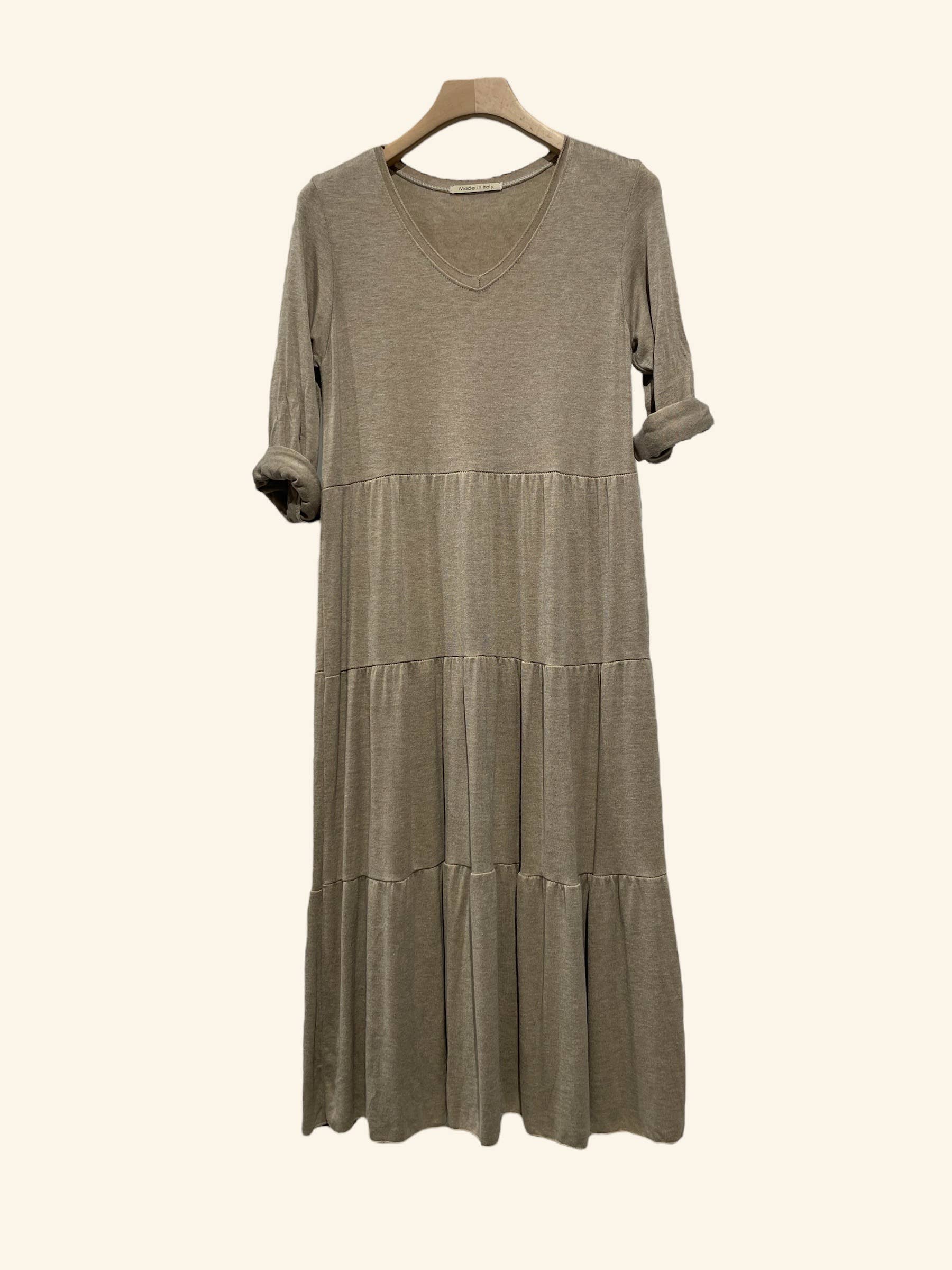 Nota bene - Wholesale Dress - Women's - Solid color fine knit dress Art 21050