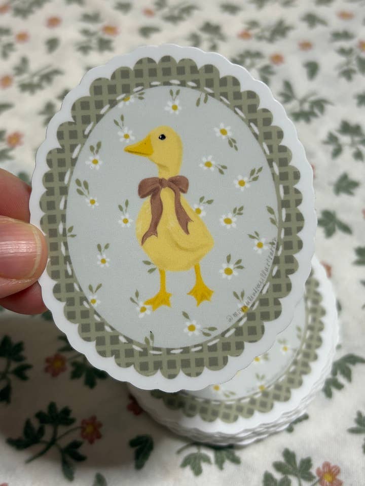 Autocollant Caneton Élégant pour la vente par Megan Lindsey Illustration