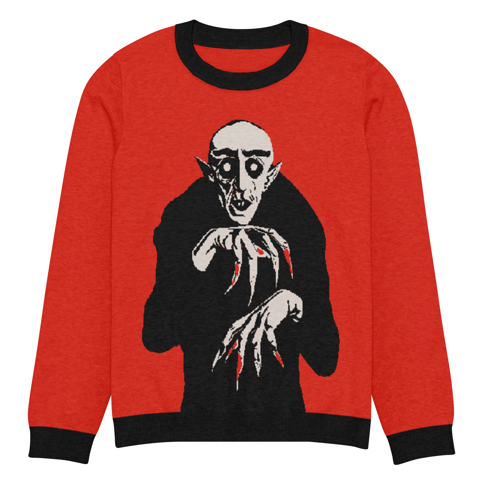 Goth Cloth Co. - Vente Sweat-shirt à imprimés – unisexe - Sweat-shirt à col rond en tricot Nosferatu Nights6