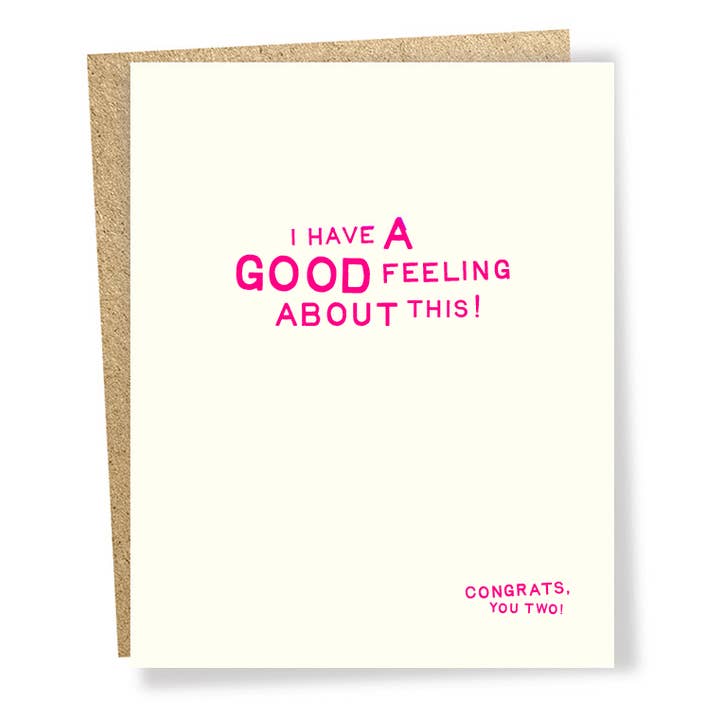 #2155: Good Feeling Card for wholesale by Sapling Press