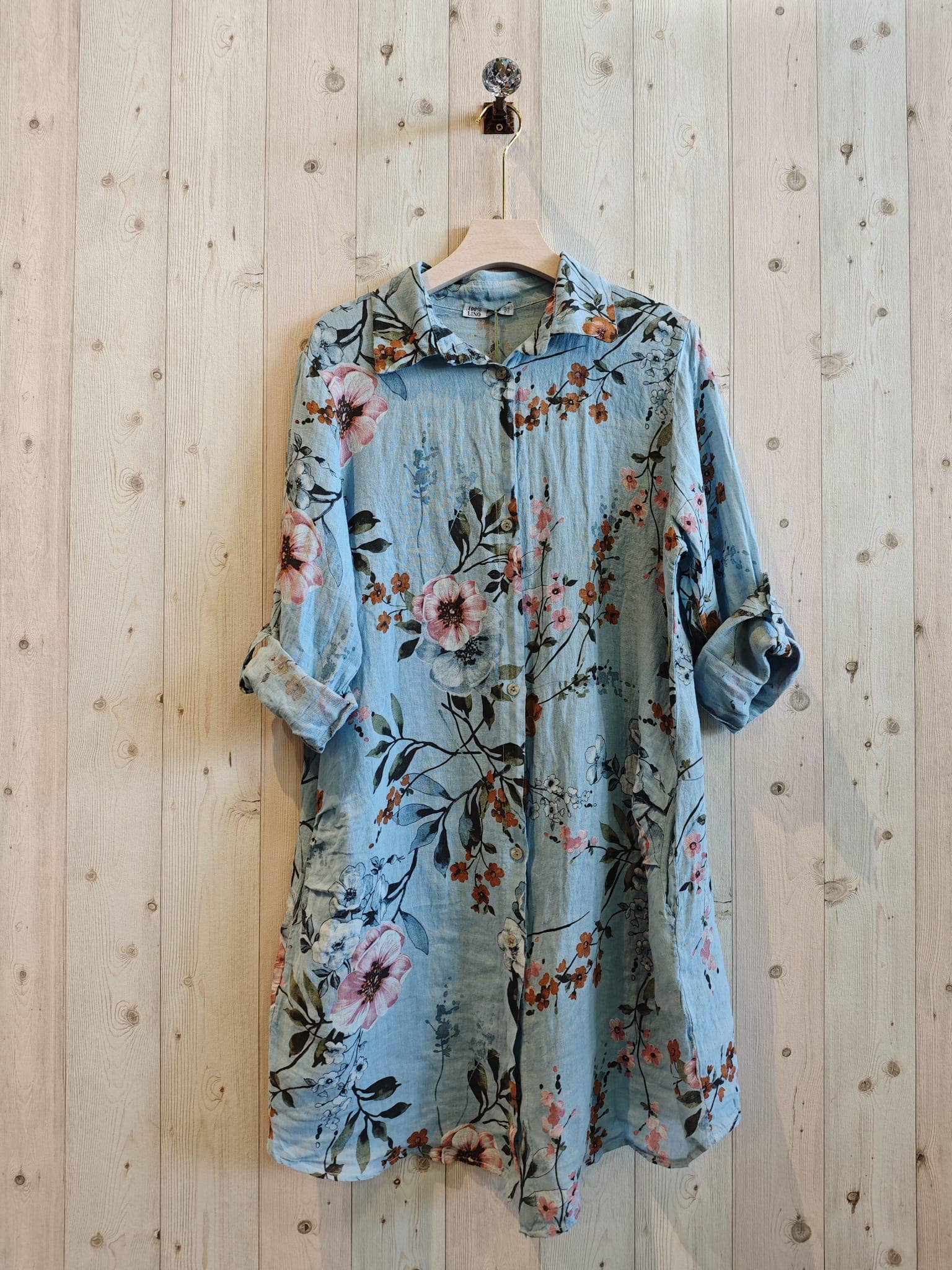 Linen & More – wholesale Klänning - Dam – REF 20272 KORT KLÄNNING MED 100% LINNETRYCK13