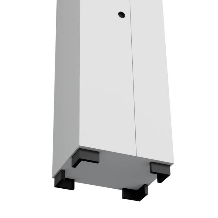 Blank Lake Bathroom Column in melamine with 2 doors and 6 shelves for wholesale on Faire4