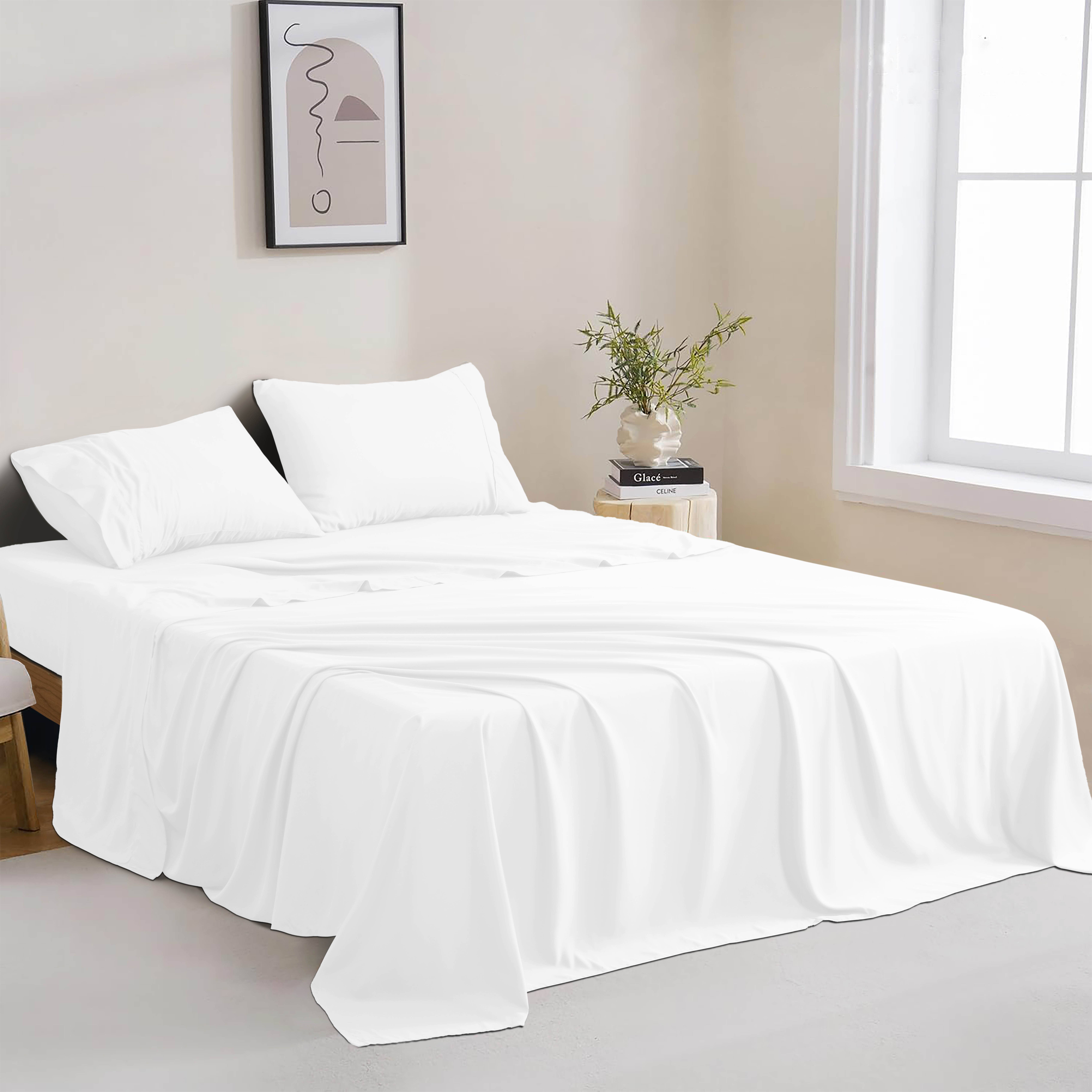 Qatan – wholesale Sheet set – 4 Piece Microfiber Sheet Set - 16" Deep Pocket Fitted Sheet14