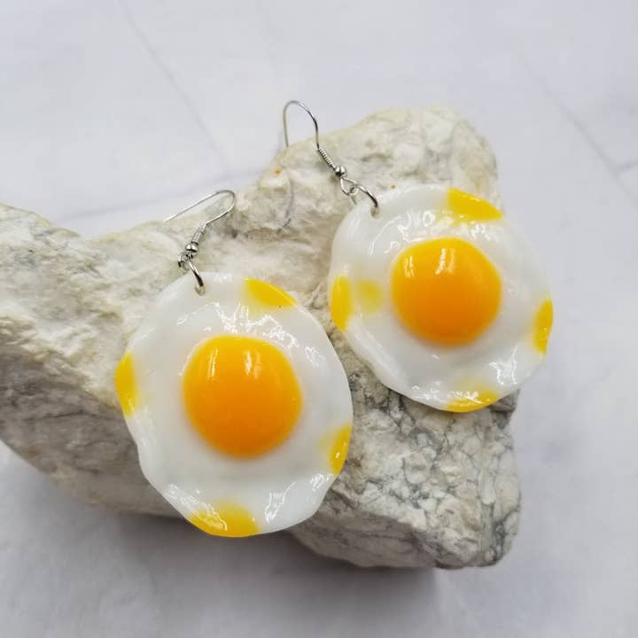 The Pretty Jewellery - Wholesale Dangle Earrings - Funky Food Egg Earrings1