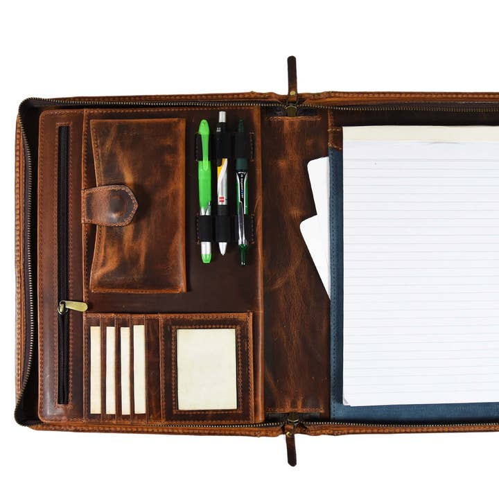 Perth Leather Travel Organizer Caramel Brown for wholesale by TLG Canada