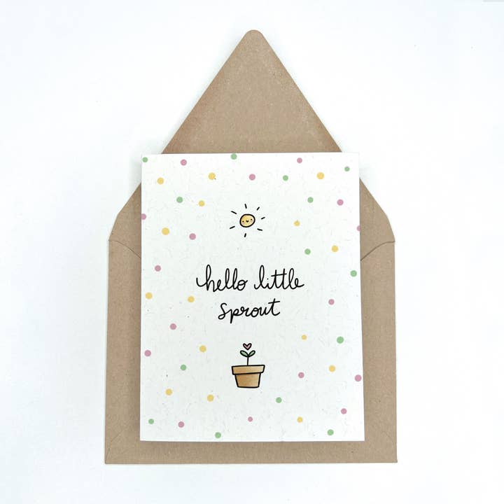 Lemon Doodle - Wholesale Baby Card - Little Sprout Baby Shower Card - New Baby Card3