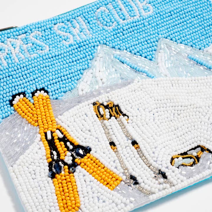 MT Apres Ski Club Beaded Zip Pouch – Winter Accessory for wholesale on Faire1