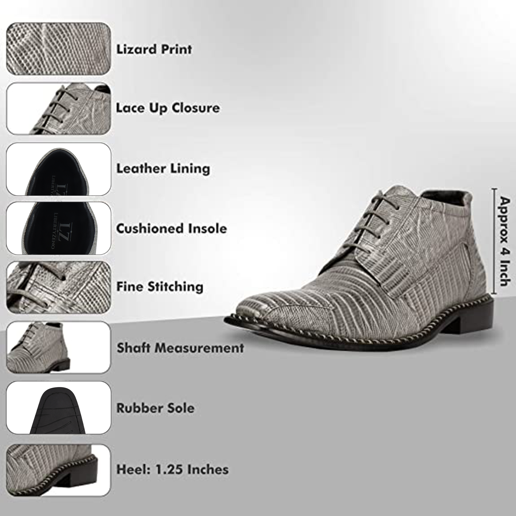 LIBERTYZENO - Vente Bottes – homme - Bottes à lacets en cuir véritable Foxx pour hommes14