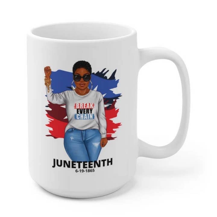 Juneteenth Mug, Black Girl Coffee Mug, African American for wholesale by OneStopSapphireShop