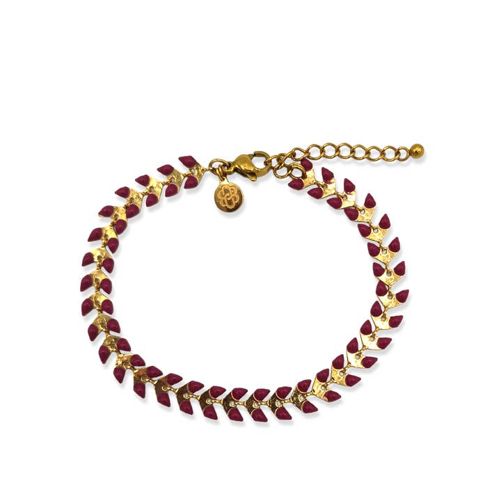 BLOSS Jewelry - Wholesale Link & Chain Bracelet - Bracelet Magenta Link0