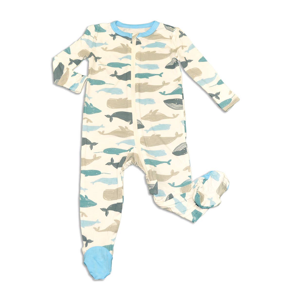 Silkberry Baby - Vente Grenouillère – bébé - Footies zip-up en bambou (imprimé)1