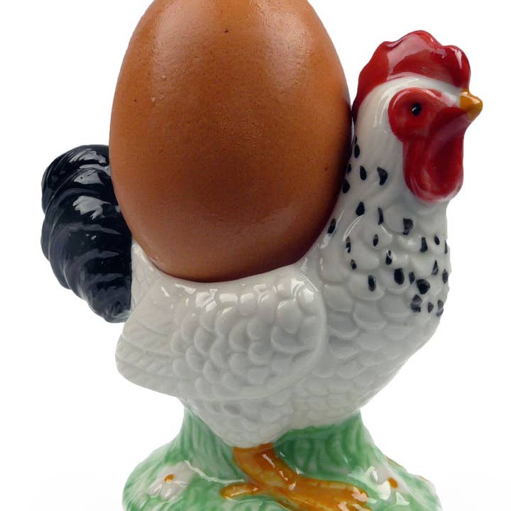 European Heritage Gifts - Wholesale Egg Cup/Holder - Delft Blue Ceramic Chicken Egg Cup Holder Standing