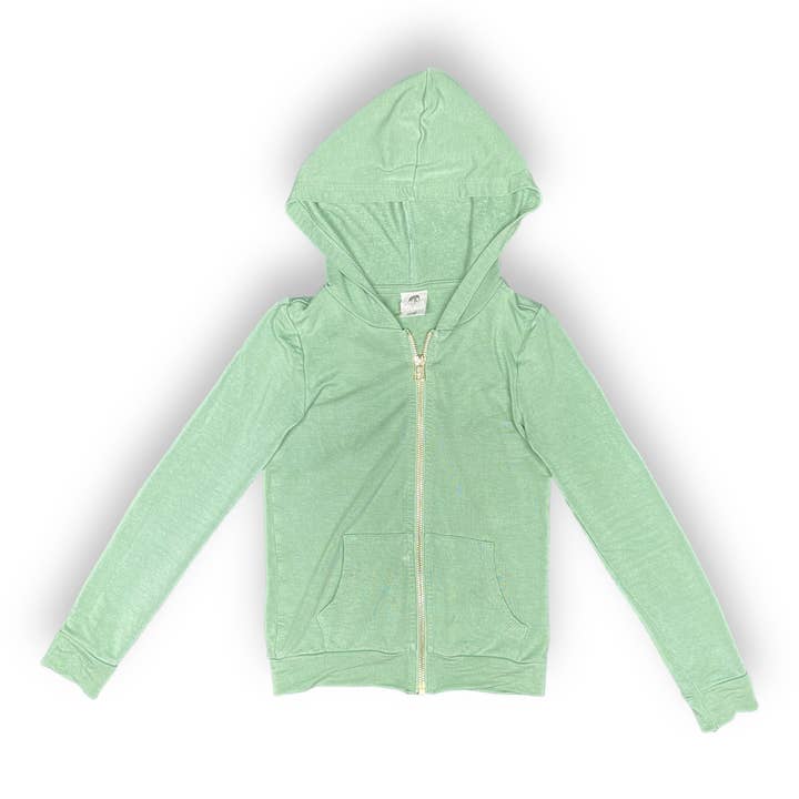 Kids Zip-Front Hoodie in Ultra-Soft French Terry for wholesale by Pink Elephant Brands