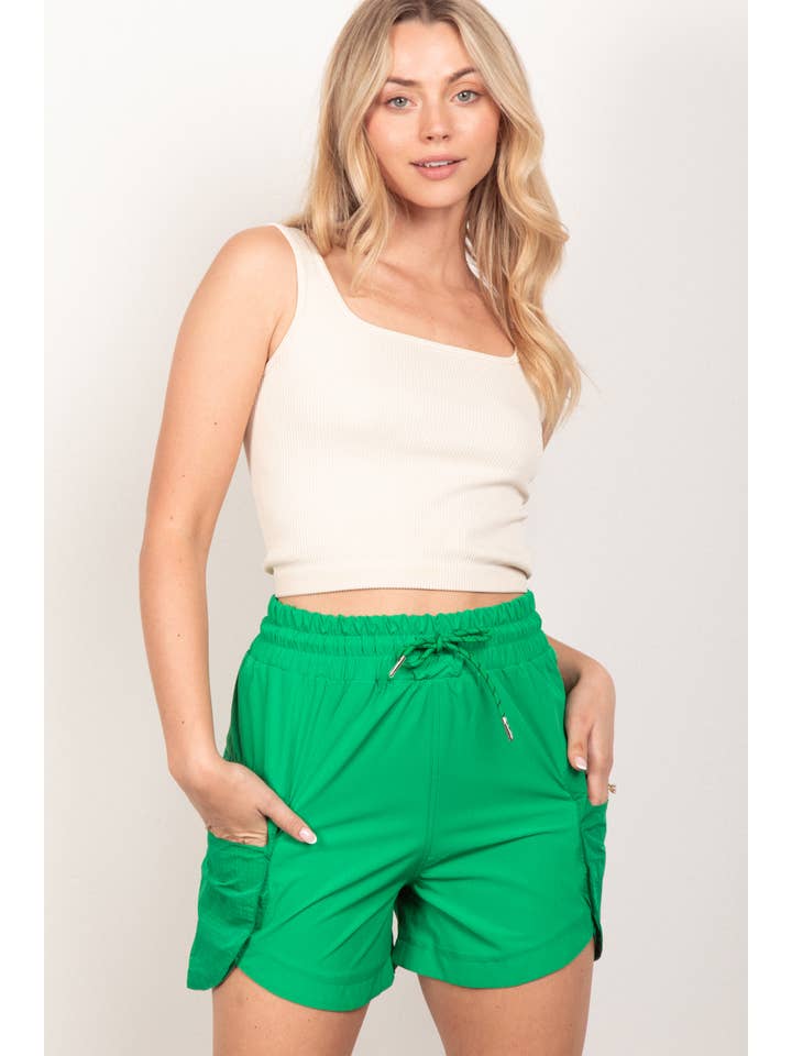 VERY J - Vendita all'ingrosso Pantaloncini sportivi - Donna - Pantaloncini cargo per abbigliamento sportivo con vita elastica NP70376