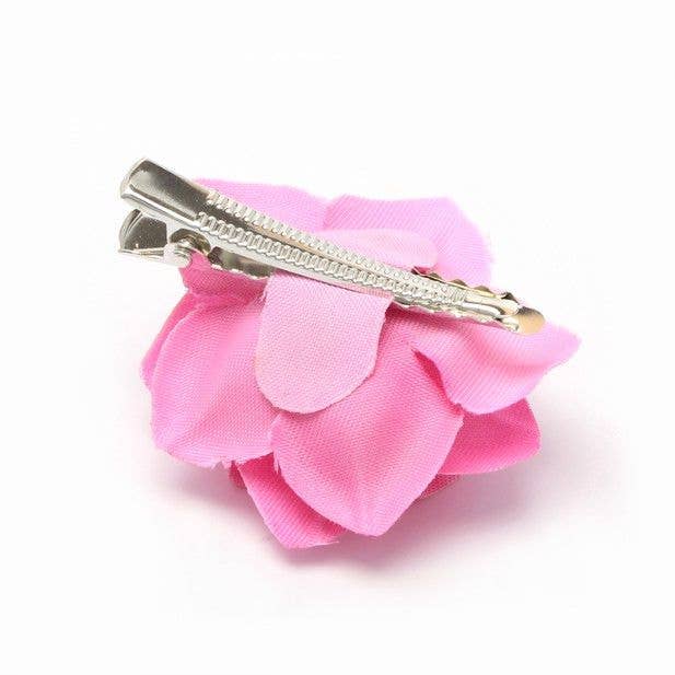 Inca UK – wholesale Hair clip – Women’s – Small Fabric Rose On A Beak Clip 4.5cm4