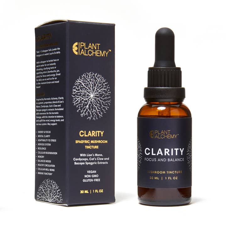 Clarity - Spagyric Mushroom Tincture with Lions Mane for wholesale by plant alchemy remedies