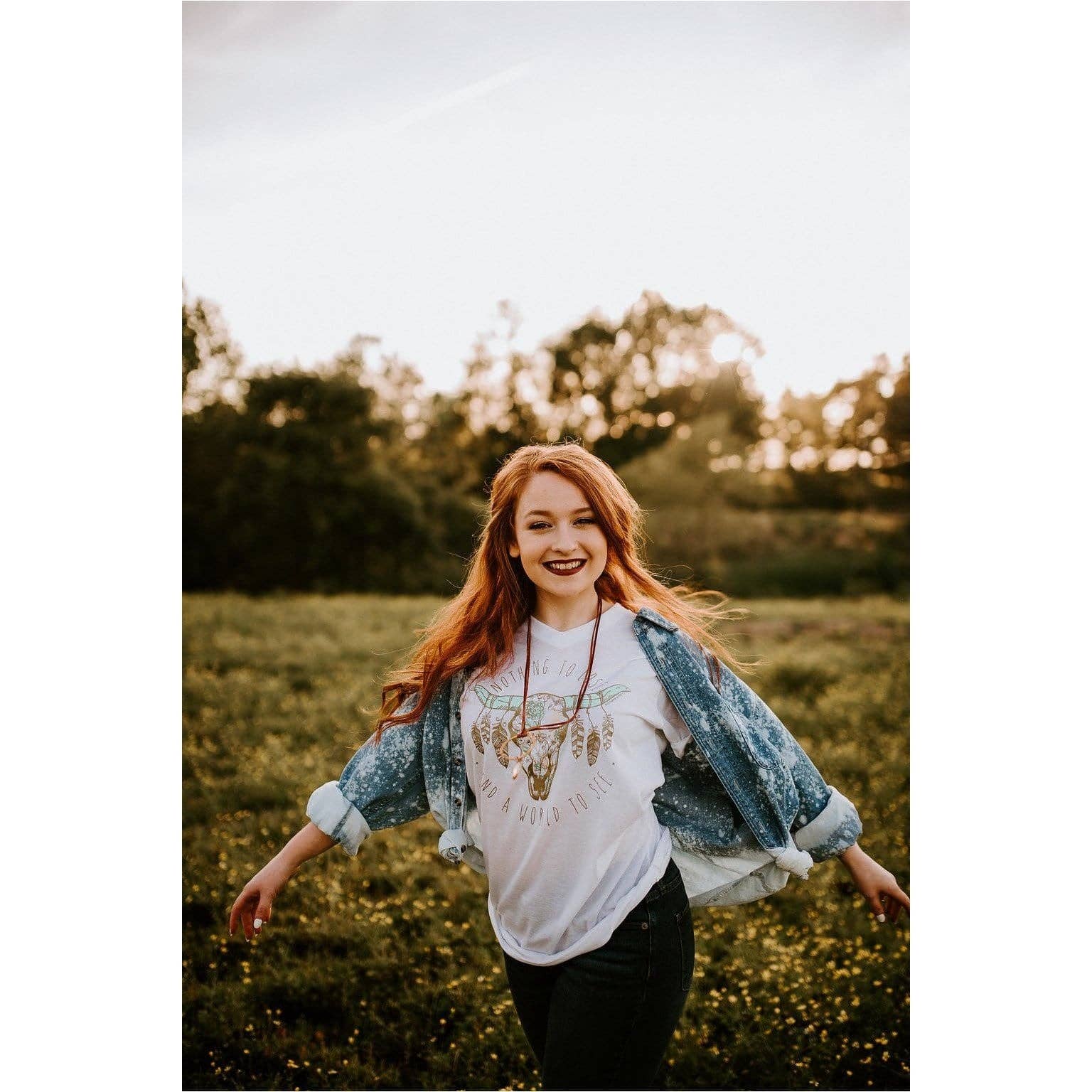 Southern Bliss Co. - Wholesale Button Down Shirt - Women's - Distressed Denim Light Blue LS1