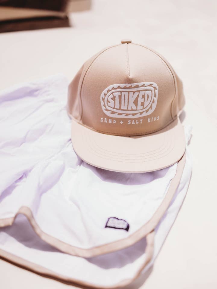 Stoked Snapback Cap Kids for wholesale by SAND N SALT KIDS