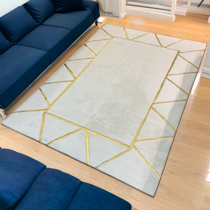 Handmade White Faux Fur Fluffy Living Room Bedroom Rug for wholesale by Rosoc Rug