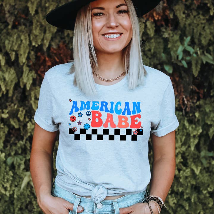American Babe T-shirt | Graphic Tee for wholesale by KM Clothing