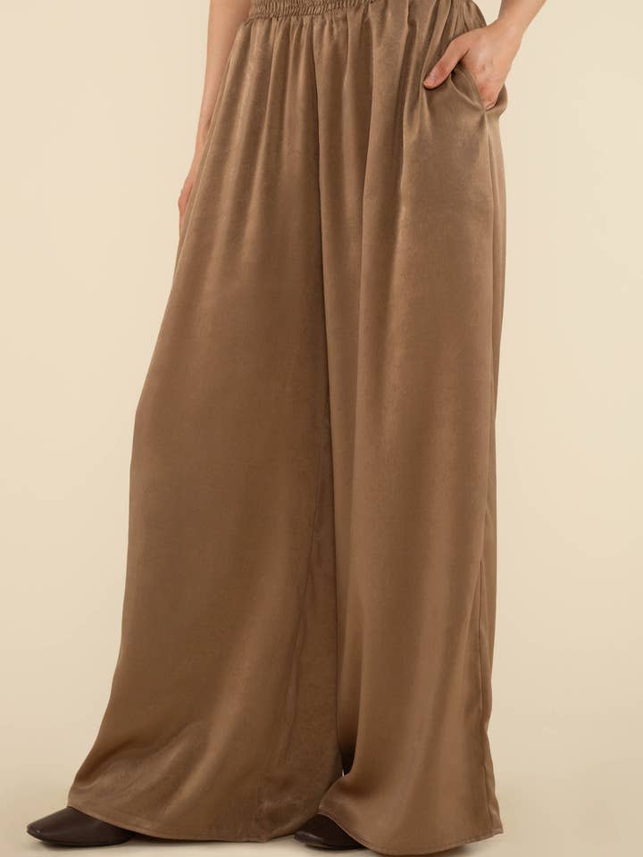 NLT - Wholesale Pants - Women's - Florence Flowy Satin Pants