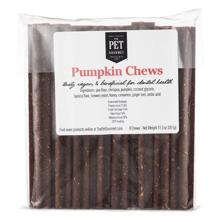 Pumpkin Chew 8 Pack (10 per case) for wholesale by The Pet Gourmet