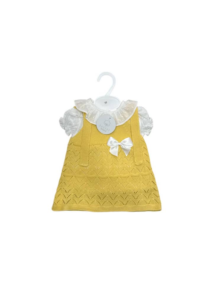 Cotton Socks - Wholesale Dress Set - Baby - Ref:695 Dress in Perlé with blouse
