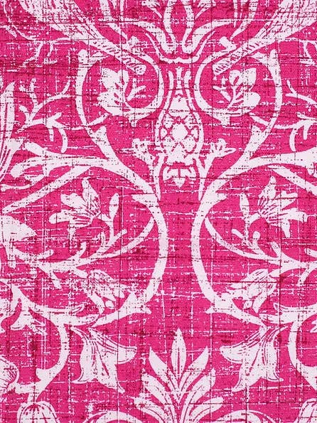 In the Garden Damask Magenta for wholesale by PillowSak