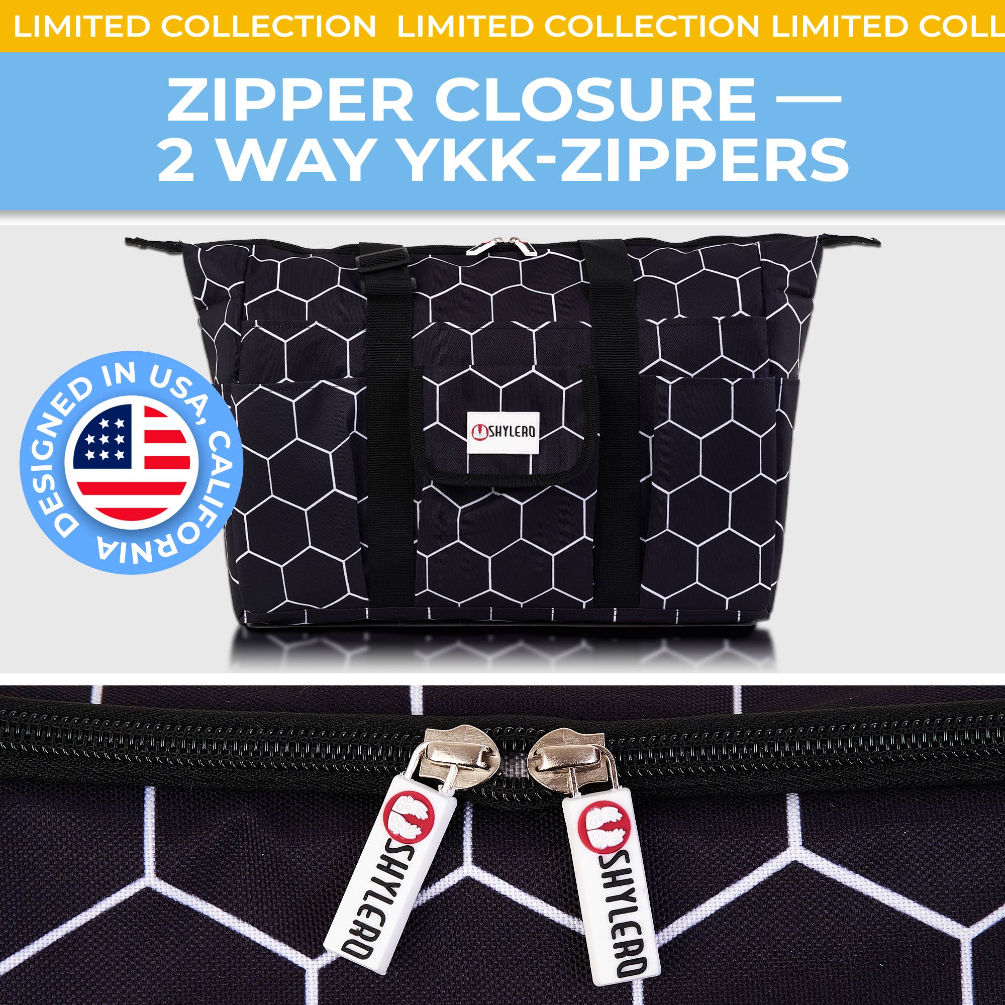 Nurse Bag and Utility Tote|Waterproof | Black Bee Hive for wholesale on Faire1